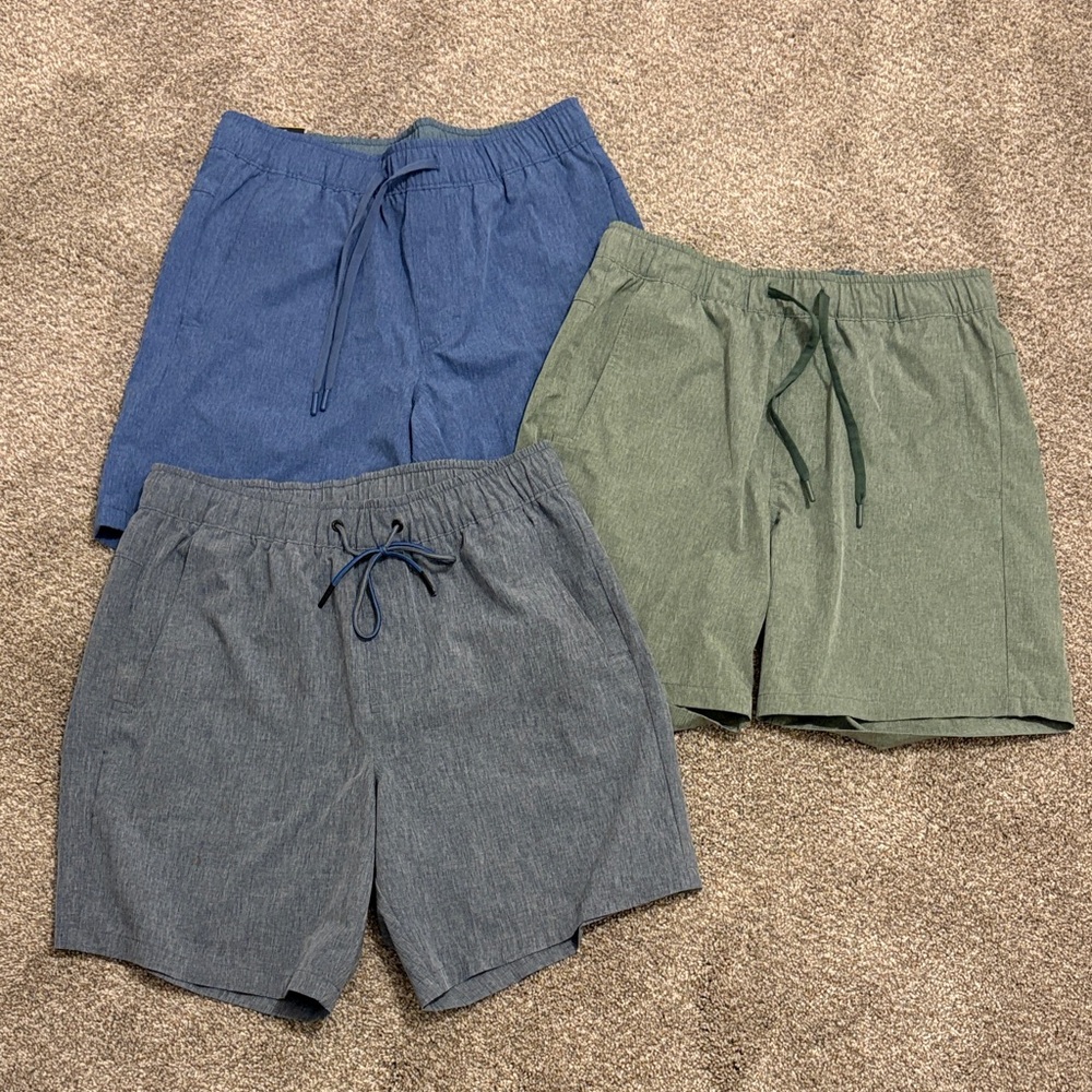 Eddie Bauer Men's Athletic Shorts - Blue, Green, Gray